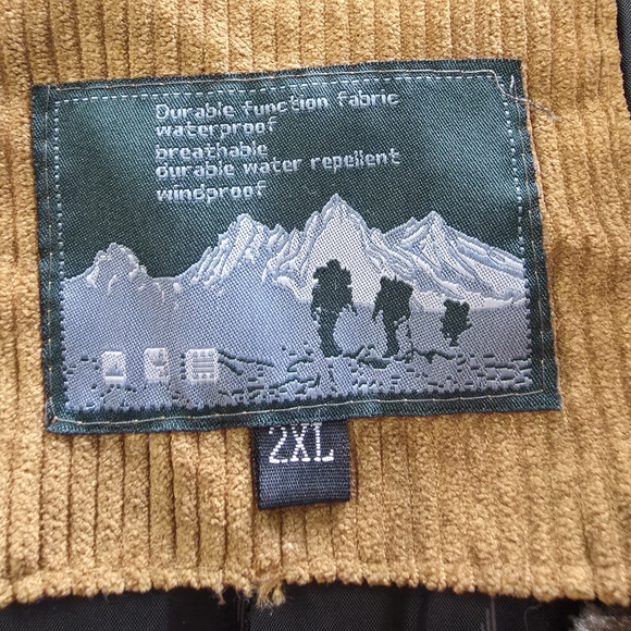 Men's Corduroy Bomber Jacket with Sherpa Collar - Brown - 2XL - Picture 2 of 11